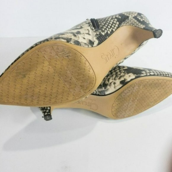 Circus by Sam Edelman Kirby Booties Embossed Pointed-toe Cashmere Snake Print -7 - Picture 4 of 4
